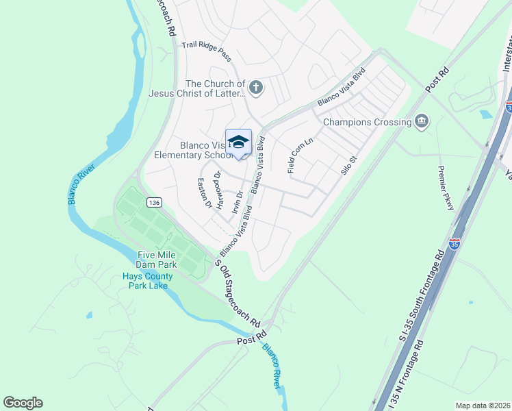 map of restaurants, bars, coffee shops, grocery stores, and more near 117 Farm House Road in San Marcos