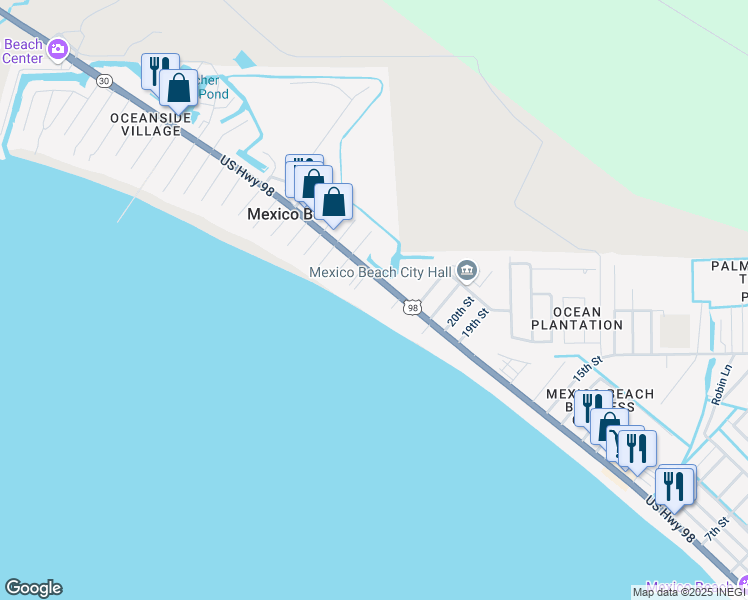 2309 Highway 98 Mexico Beach Fl Walk Score Map Of Restaurants Bars Coffee S Grocery Ore Near 2309