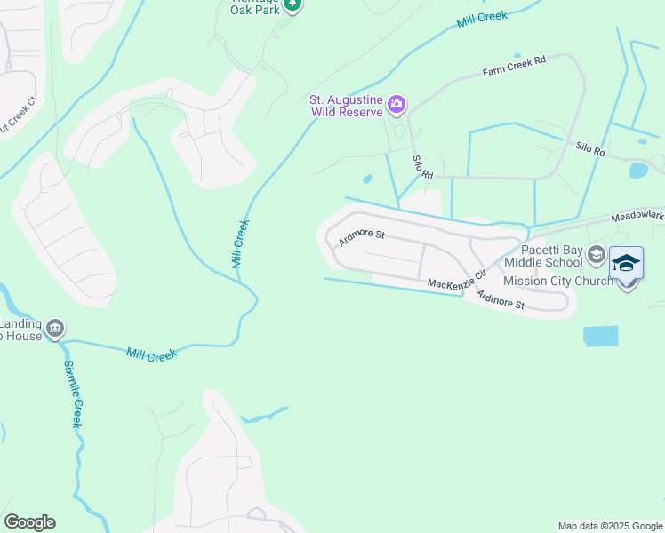 map of restaurants, bars, coffee shops, grocery stores, and more near 601 Mackenzie Circle in St. Augustine