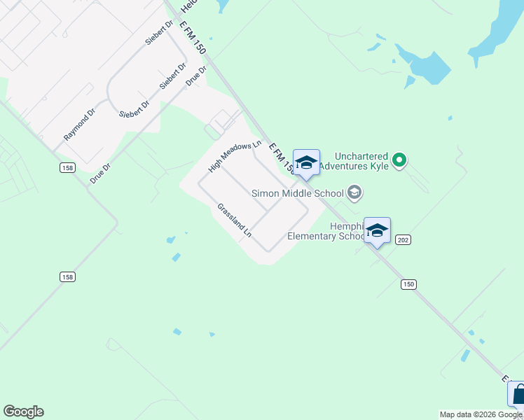 map of restaurants, bars, coffee shops, grocery stores, and more near 8001 Wheatfield Way in Kyle