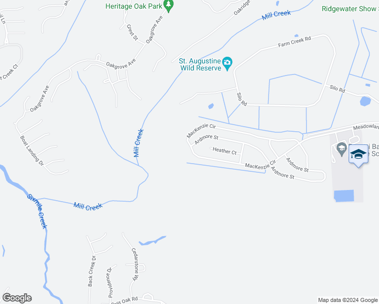 map of restaurants, bars, coffee shops, grocery stores, and more near 609 Mackenzie Circle in St. Augustine