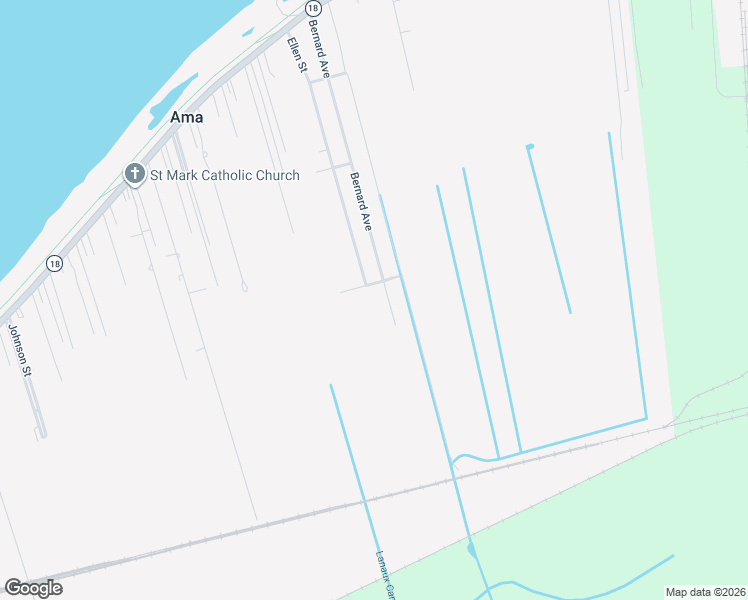 map of restaurants, bars, coffee shops, grocery stores, and more near 501 Bernard Avenue in Ama