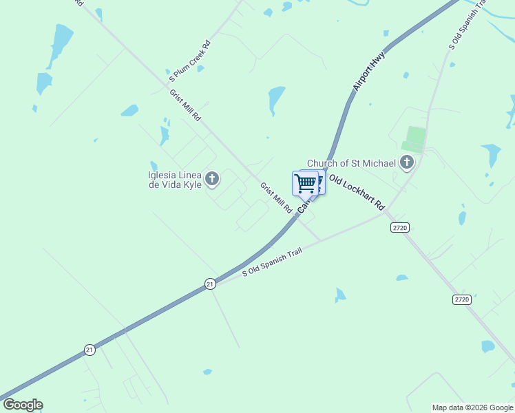 map of restaurants, bars, coffee shops, grocery stores, and more near 46 County Road 153 in Uhland