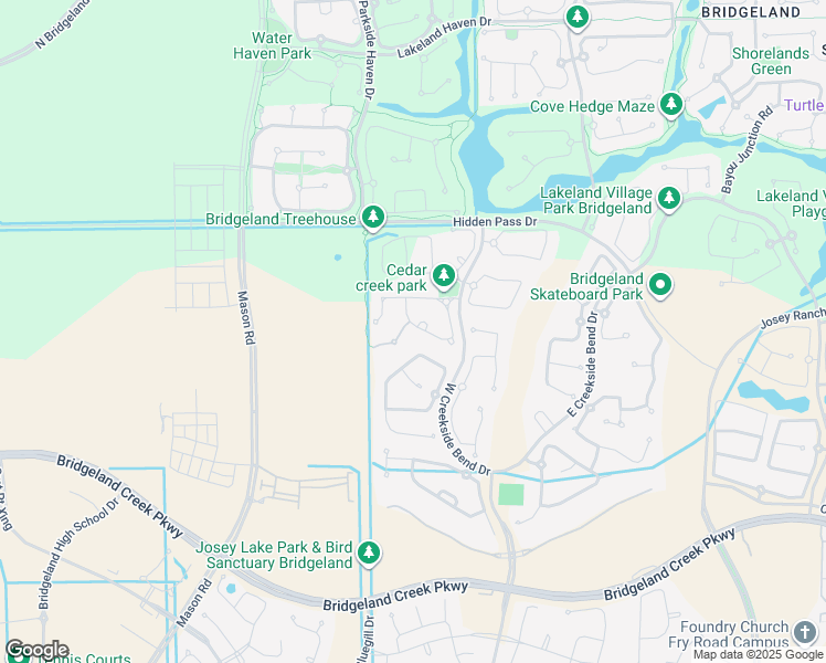 map of restaurants, bars, coffee shops, grocery stores, and more near 17006 Brickellbush Court in Cypress