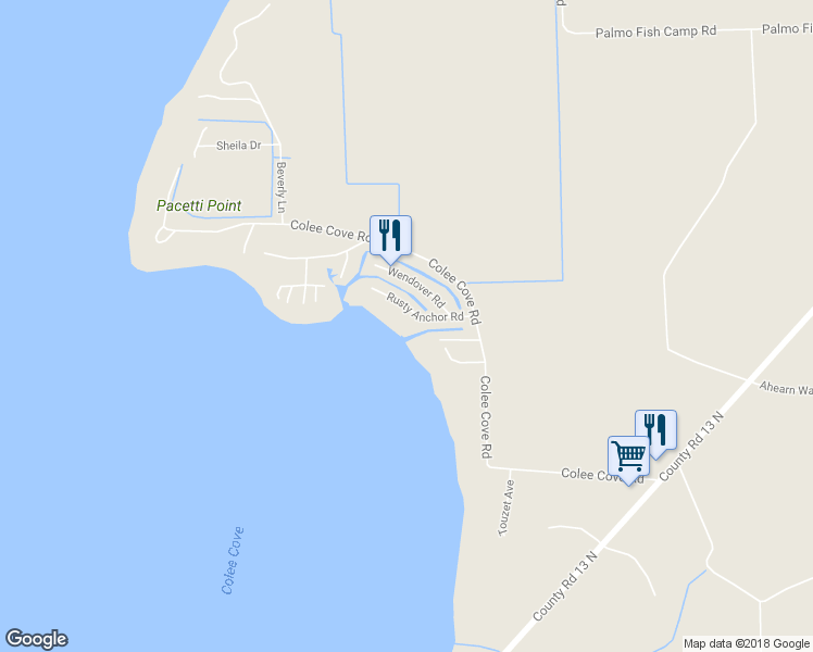 map of restaurants, bars, coffee shops, grocery stores, and more near 7849 Rusty Anchor Road in St. Augustine