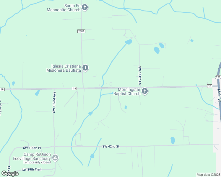 map of restaurants, bars, coffee shops, grocery stores, and more near 4886 County Road 18 in Lake Butler