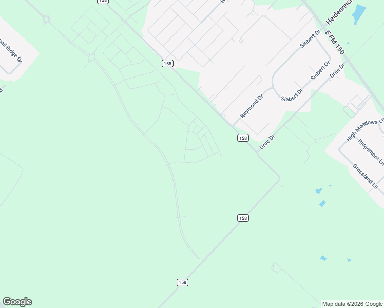 map of restaurants, bars, coffee shops, grocery stores, and more near 640-1572 County Road 158 in Kyle