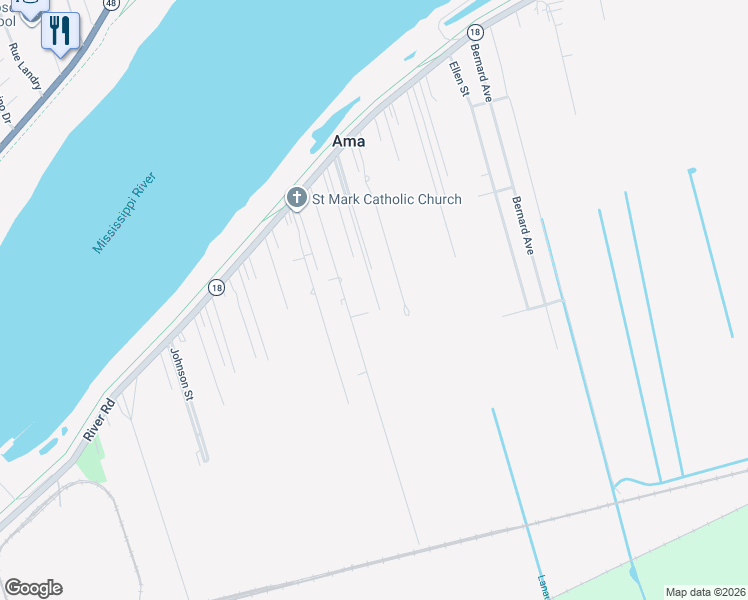 map of restaurants, bars, coffee shops, grocery stores, and more near 298 Vidal Street in Ama