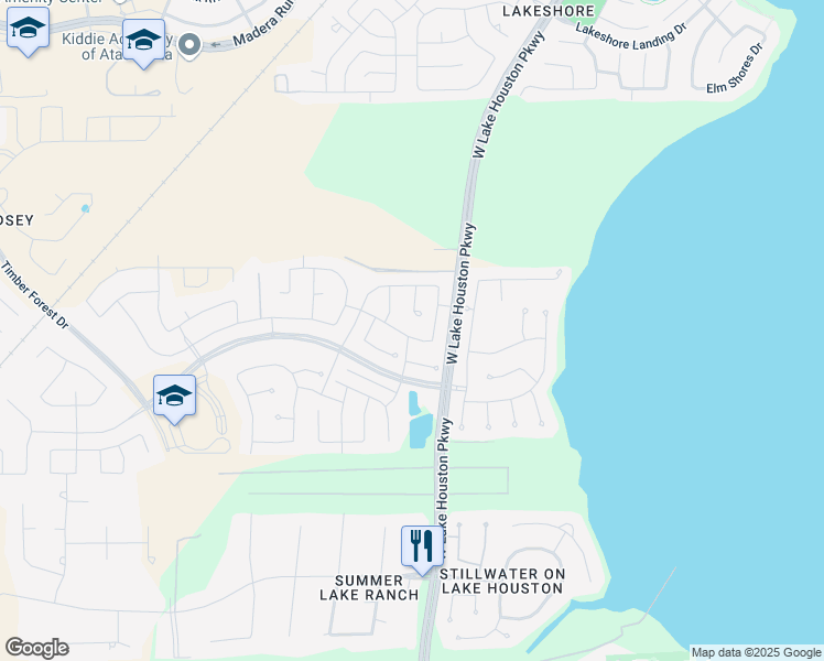 map of restaurants, bars, coffee shops, grocery stores, and more near 13011 Hanover Breeze Lane in Houston