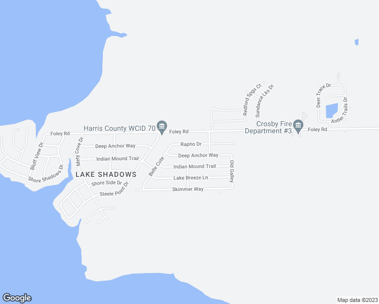 map of restaurants, bars, coffee shops, grocery stores, and more near 2826 Deep Anchor Way in Crosby