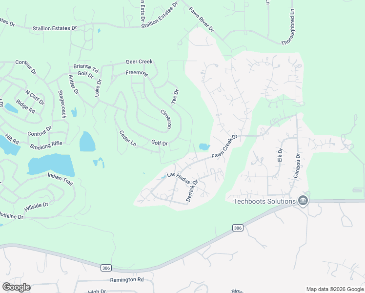 map of restaurants, bars, coffee shops, grocery stores, and more near 2620 Golf Drive in Spring Branch