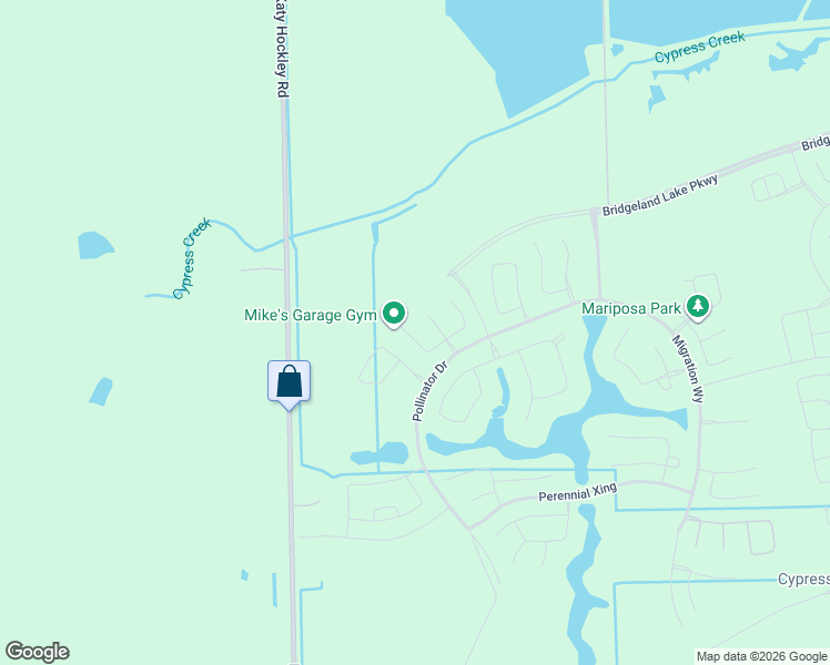map of restaurants, bars, coffee shops, grocery stores, and more near 13900-13934 Katy Hockley Road in Houston