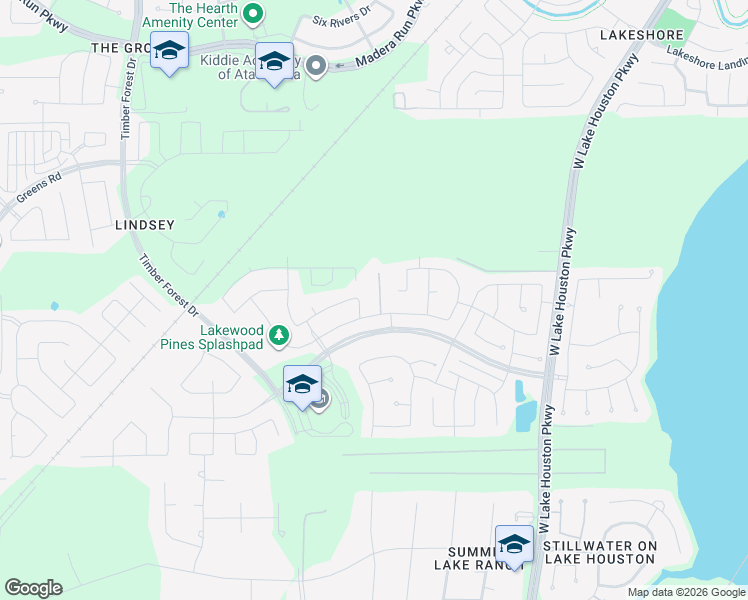 map of restaurants, bars, coffee shops, grocery stores, and more near 15615 Pennfield Point Court in Houston