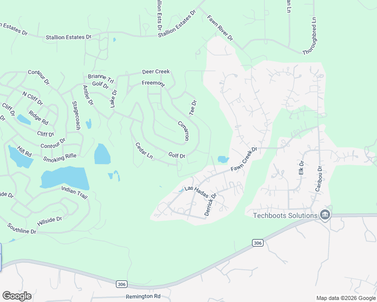 map of restaurants, bars, coffee shops, grocery stores, and more near 2563 Golf Drive in Spring Branch