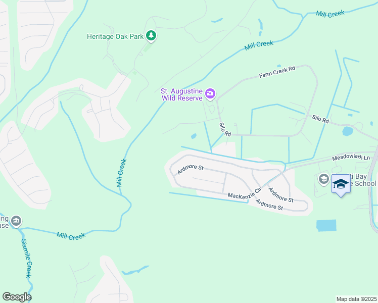 map of restaurants, bars, coffee shops, grocery stores, and more near 685 Mackenzie Circle in St. Augustine