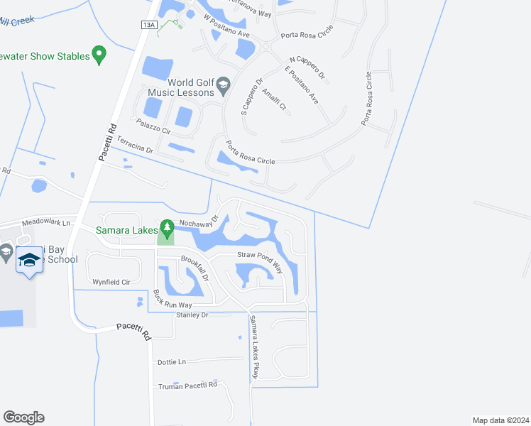 map of restaurants, bars, coffee shops, grocery stores, and more near 1255 Nochaway Drive in St. Augustine