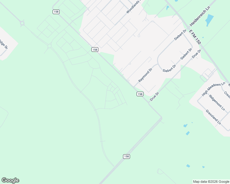 map of restaurants, bars, coffee shops, grocery stores, and more near 2391 County Road 158 in Kyle