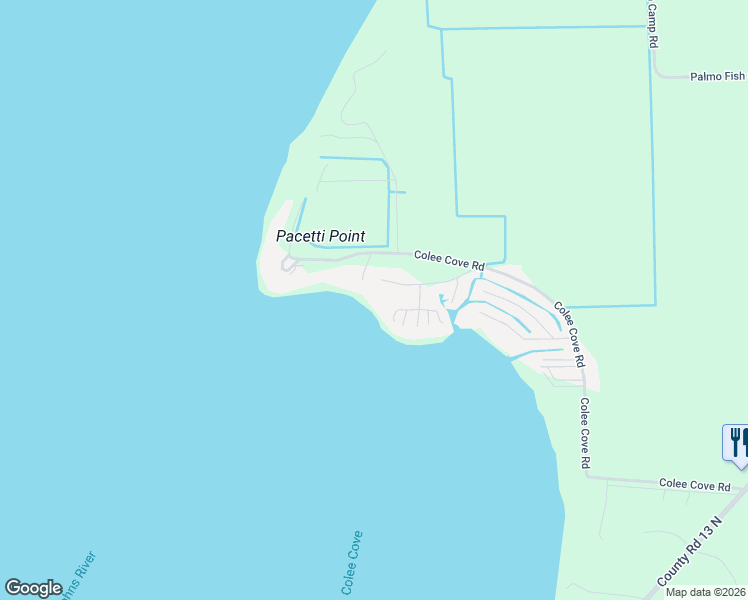 map of restaurants, bars, coffee shops, grocery stores, and more near 8255 Colee Cove Branch Road in St. Augustine