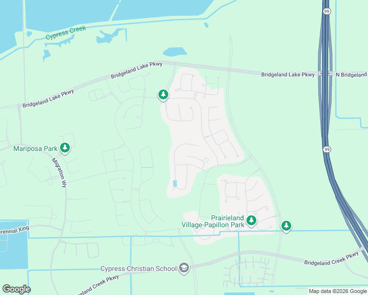 map of restaurants, bars, coffee shops, grocery stores, and more near Grand Parkway in Cypress