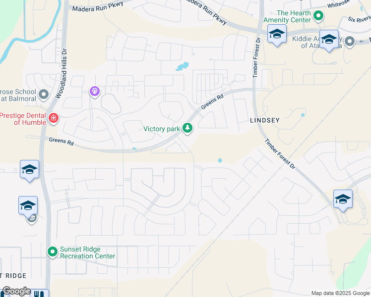 map of restaurants, bars, coffee shops, grocery stores, and more near Unnamed Road in Atascocita