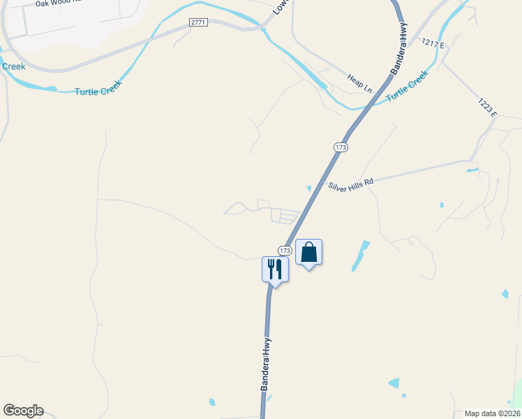 map of restaurants, bars, coffee shops, grocery stores, and more near 3914 Bandera Highway in Kerrville