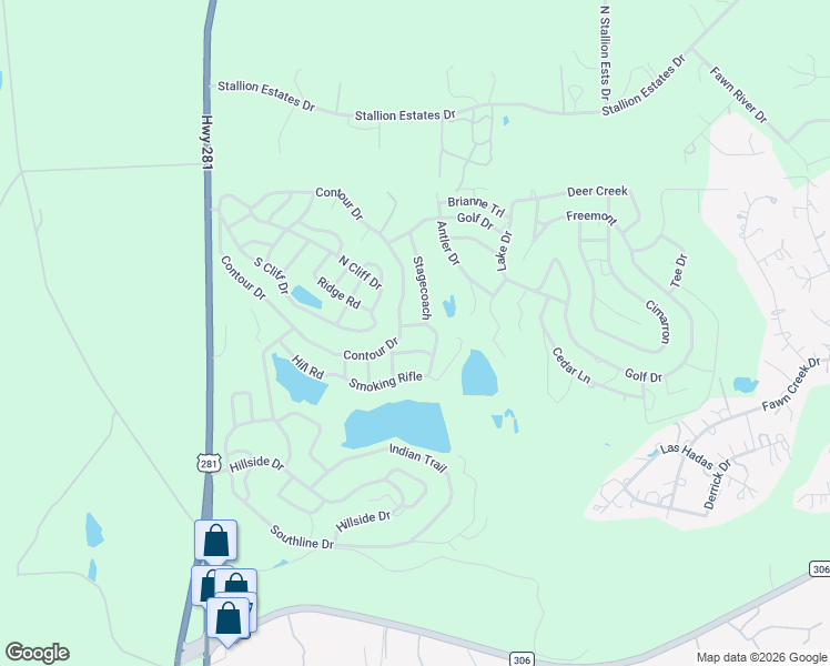 map of restaurants, bars, coffee shops, grocery stores, and more near 2691 Contour Drive in Spring Branch