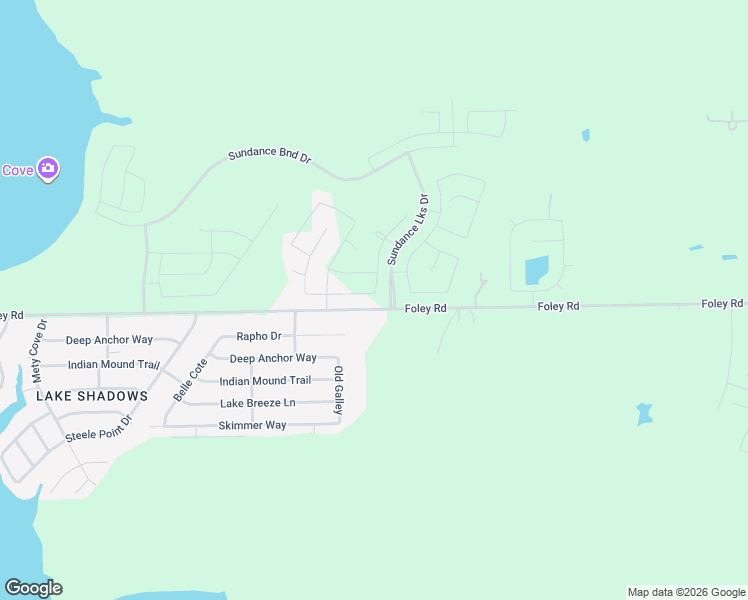 map of restaurants, bars, coffee shops, grocery stores, and more near 2418-2698 Foley Road in Crosby