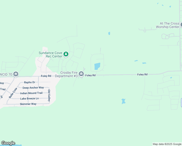 map of restaurants, bars, coffee shops, grocery stores, and more near 2223 Antler Trails Drive in Crosby