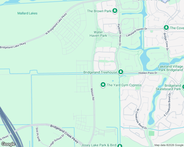 map of restaurants, bars, coffee shops, grocery stores, and more near 19719 House Hahl Road in Harris County