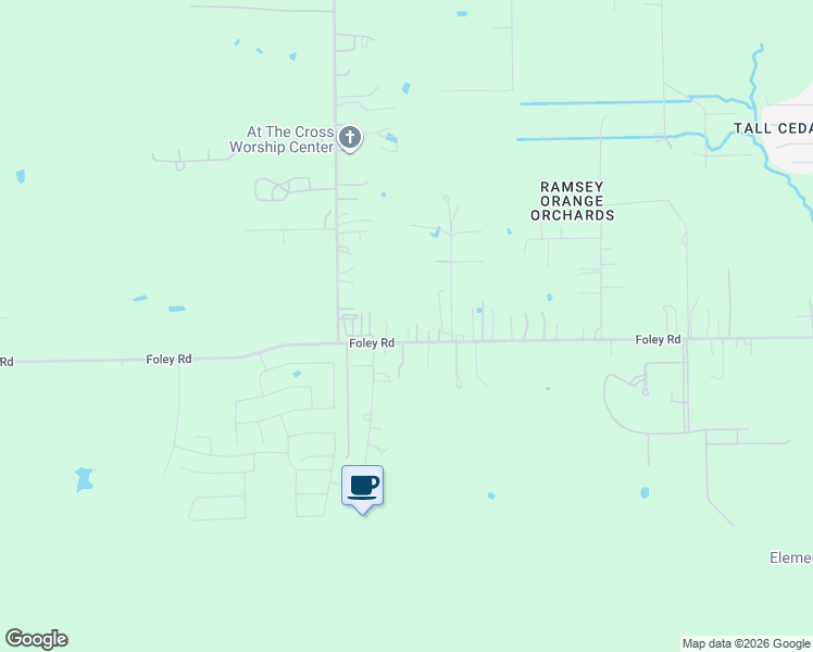map of restaurants, bars, coffee shops, grocery stores, and more near 1338 Foley Road in Crosby