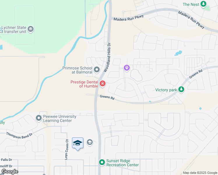 map of restaurants, bars, coffee shops, grocery stores, and more near 12002 Ballshire Pines Drive in Atascocita