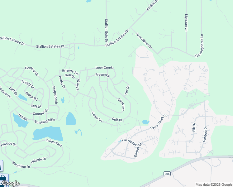 map of restaurants, bars, coffee shops, grocery stores, and more near 421 Cimarron in Spring Branch