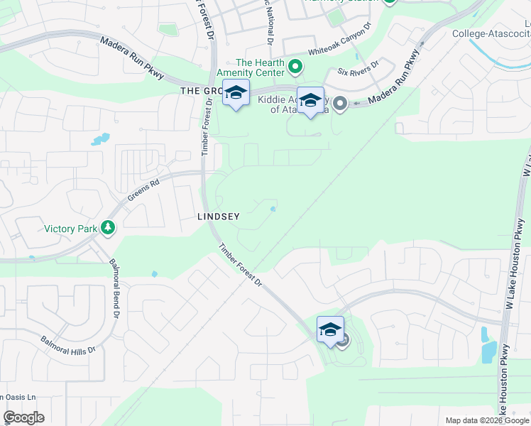 map of restaurants, bars, coffee shops, grocery stores, and more near Unnamed Road in Atascocita