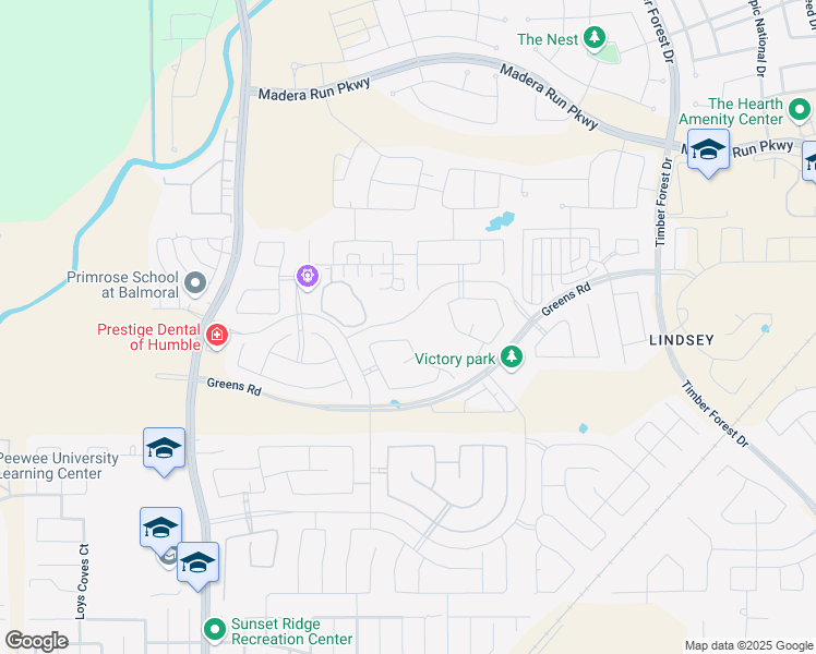 map of restaurants, bars, coffee shops, grocery stores, and more near 12359 Clunie Pass Drive in Humble