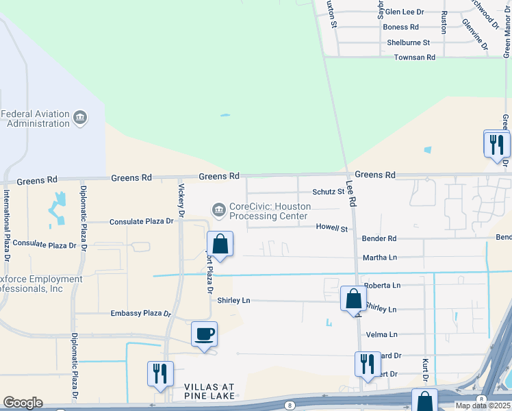 map of restaurants, bars, coffee shops, grocery stores, and more near 5609 Apgar Street in Houston