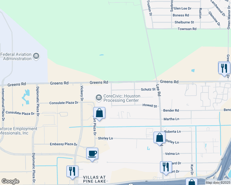 map of restaurants, bars, coffee shops, grocery stores, and more near 5609 Apgar Street in Houston