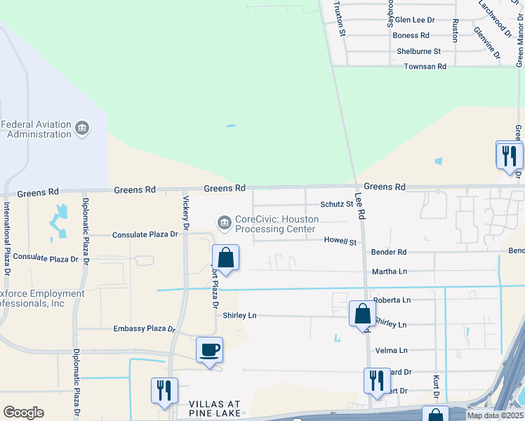 map of restaurants, bars, coffee shops, grocery stores, and more near 5609 Apgar Street in Houston