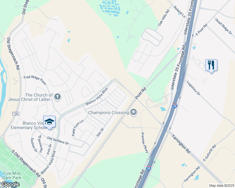 map of restaurants, bars, coffee shops, grocery stores, and more near 1026 Sand Post Place in San Marcos