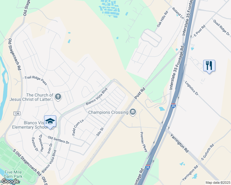 map of restaurants, bars, coffee shops, grocery stores, and more near 1026 Sand Post Place in San Marcos