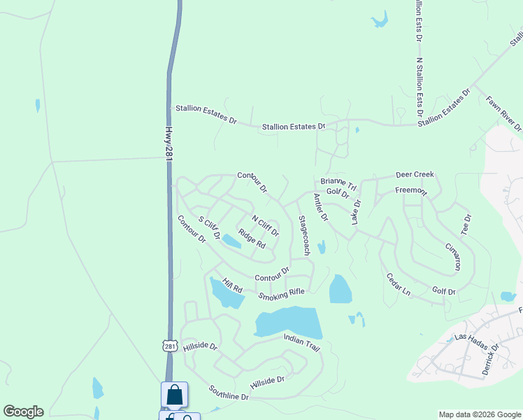 map of restaurants, bars, coffee shops, grocery stores, and more near 154 Virginia Way in Spring Branch