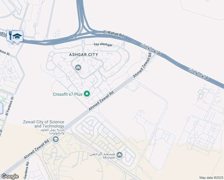 map of restaurants, bars, coffee shops, grocery stores, and more near Unnamed Road in 6th of October City (3)