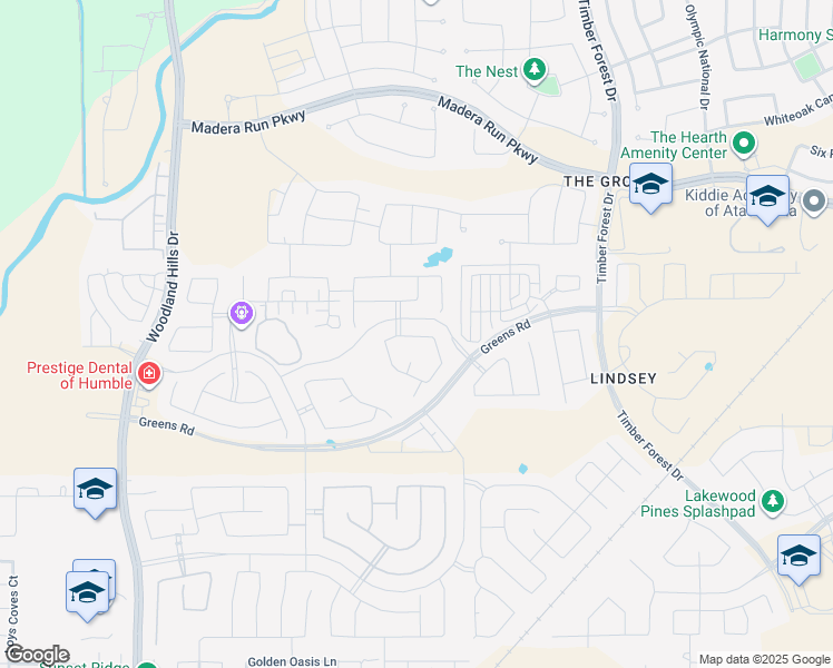 map of restaurants, bars, coffee shops, grocery stores, and more near 12531 Highgrove Springs Drive in Atascocita