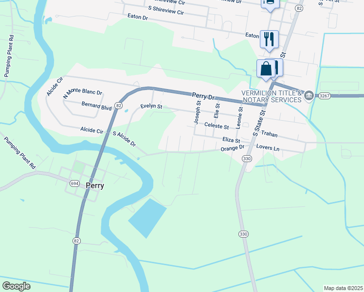 map of restaurants, bars, coffee shops, grocery stores, and more near 2312 Nichols Street in Abbeville