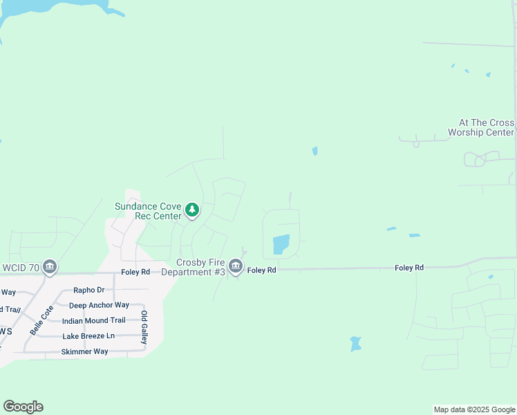 map of restaurants, bars, coffee shops, grocery stores, and more near 2311 Deer Trace Court in Crosby