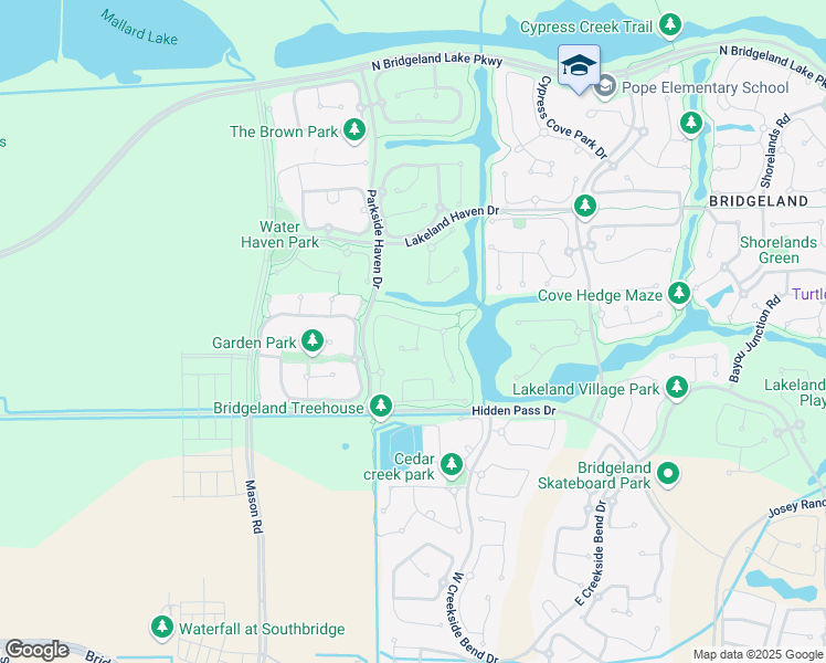 map of restaurants, bars, coffee shops, grocery stores, and more near 12011 Tall Haven Lane in Cypress