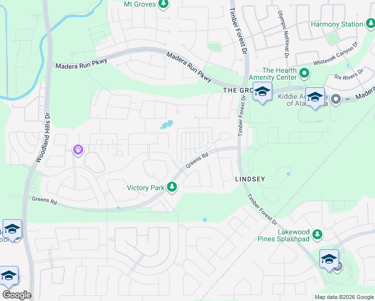 map of restaurants, bars, coffee shops, grocery stores, and more near 15806 Blair Castle Drive in Atascocita