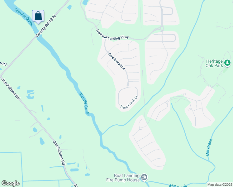 map of restaurants, bars, coffee shops, grocery stores, and more near 3216 Trout Creek Court in Saint Augustine