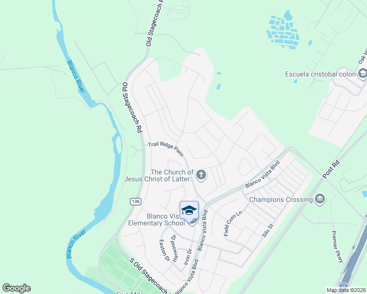 map of restaurants, bars, coffee shops, grocery stores, and more near 3725 Cinkapin Drive in San Marcos