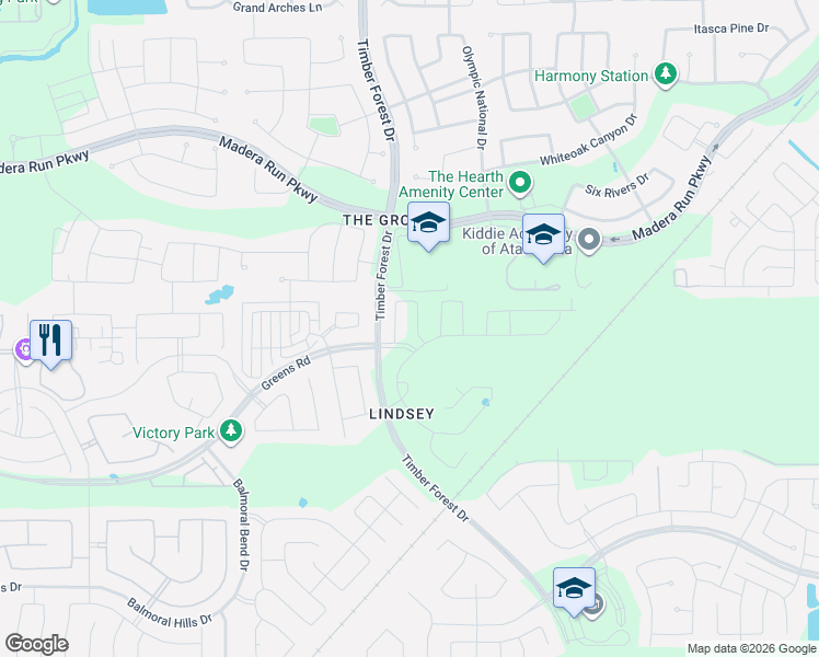 map of restaurants, bars, coffee shops, grocery stores, and more near Unnamed Road in Atascocita