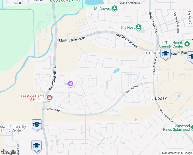 map of restaurants, bars, coffee shops, grocery stores, and more near 15851 Formaston Forest Drive in Atascocita